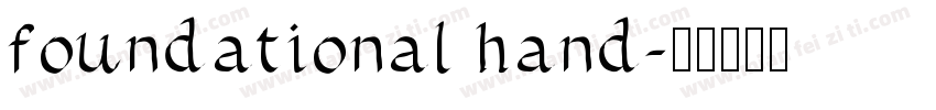 foundational hand字体转换